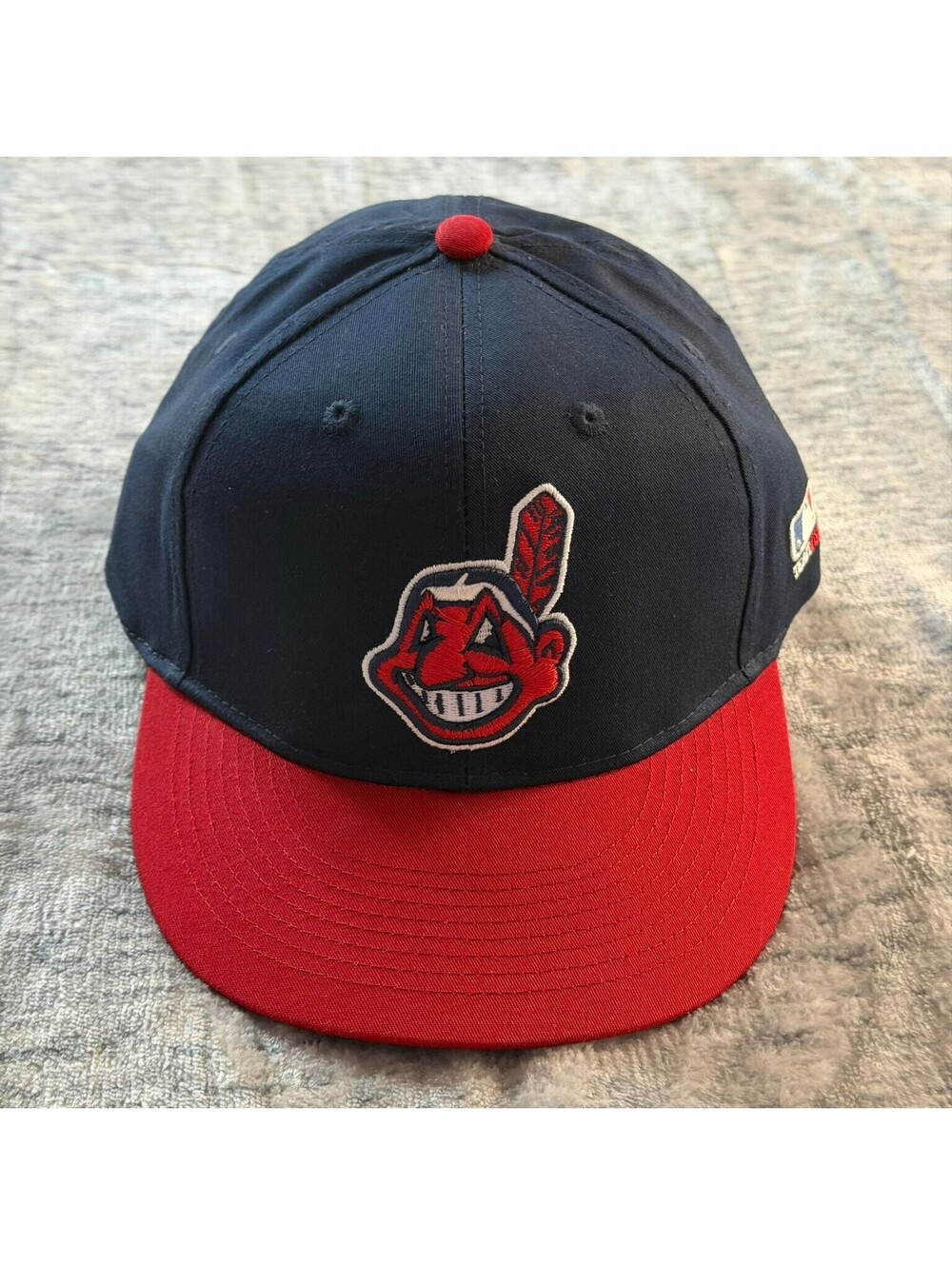 Cleveland Indians Hat OC Sports Baseball Cap Men's OSFM Navy Red MLB Authentic